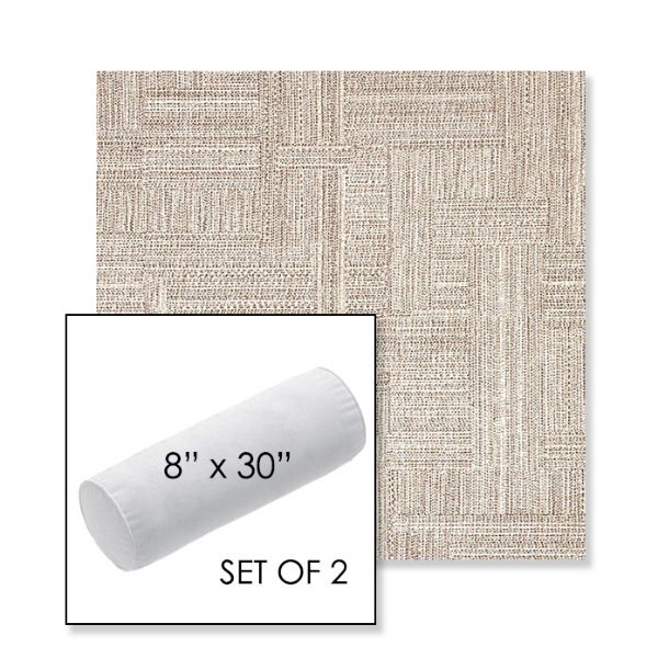 Picture of Boro Walnut | Set of 2 | 8" x 30" Sunbrella Outdoor Bolster Pillows with Premium Inserts