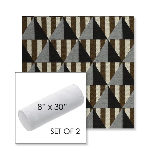 Picture of Buoy Pebble Beach | Set of 2 | 8" x 30" Sunbrella Outdoor Bolster Pillows with Premium Inserts
