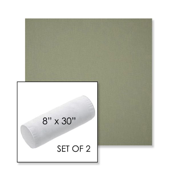 Picture of Canvas Almond | Set of 2 | 8" x 30" Sunbrella Outdoor Bolster Pillows with Premium Inserts