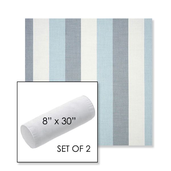 Picture of Direction Dew | Set of 2 | 8" x 30" Sunbrella Outdoor Bolster Pillows with Premium Inserts