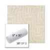 Picture of Escher Alabaster | Set of 2 | 8" x 30" Sunbrella Outdoor Bolster Pillows with Premium Inserts