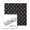 Picture of Etched Angles Char | Set of 2 | 8" x 30" Sunbrella Outdoor Bolster Pillows with Premium Inserts