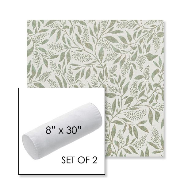 Picture of Exquisite Aloe | Set of 2 | 8" x 30" Sunbrella Outdoor Bolster Pillows with Premium Inserts