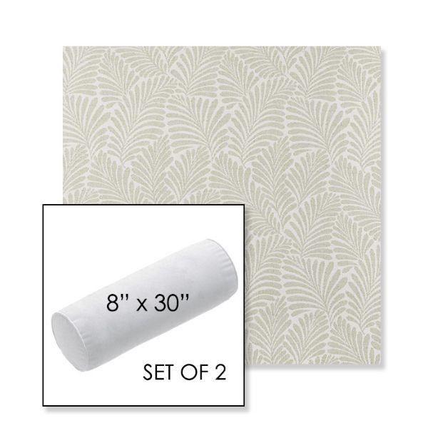 Picture of Frond Spring | Set of 2 | 8" x 30" Sunbrella Outdoor Bolster Pillows with Premium Inserts