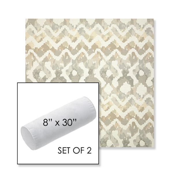 Picture of Inga Marble | Set of 2 | 8" x 30" Sunbrella Outdoor Bolster Pillows with Premium Inserts