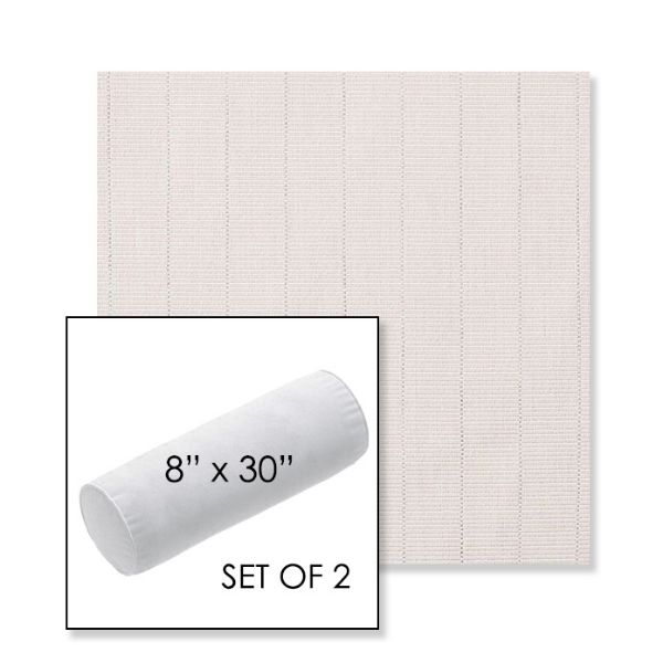 Picture of Kaia Linen | Set of 2 | 8" x 30" Sunbrella Outdoor Bolster Pillows with Premium Inserts