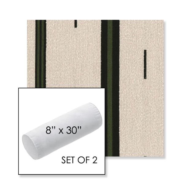 Picture of Khaima Moringa | Set of 2 | 8" x 30" Sunbrella Outdoor Bolster Pillows with Premium Inserts