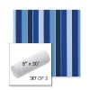 Picture of Milano Cobalt | Set of 2 | 8" x 30" Sunbrella Outdoor Bolster Pillows with Premium Inserts
