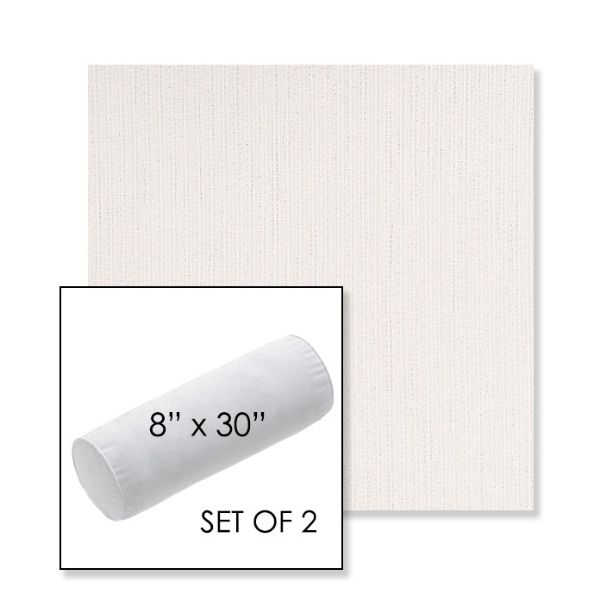 Picture of Nova Parchment | Set of 2 | 8" x 30" Sunbrella Outdoor Bolster Pillows with Premium Inserts