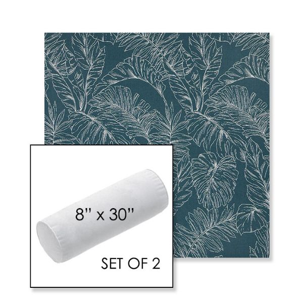 Picture of Palma Renew | Set of 2 | 8" x 30" Sunbrella Outdoor Bolster Pillows with Premium Inserts