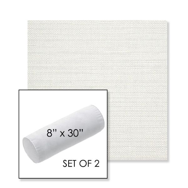 Picture of Piazza Cloud | Set of 2 | 8" x 30" Sunbrella Outdoor Bolster Pillows with Premium Inserts