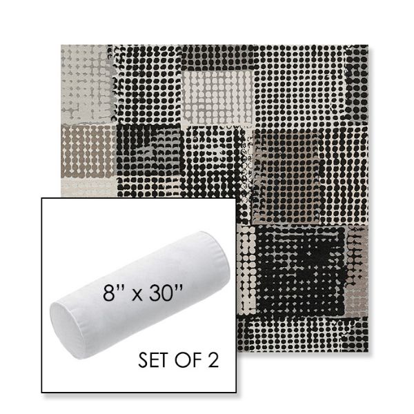 Picture of Pop Film | Set of 2 | 8" x 30" Sunbrella Outdoor Bolster Pillows with Premium Inserts