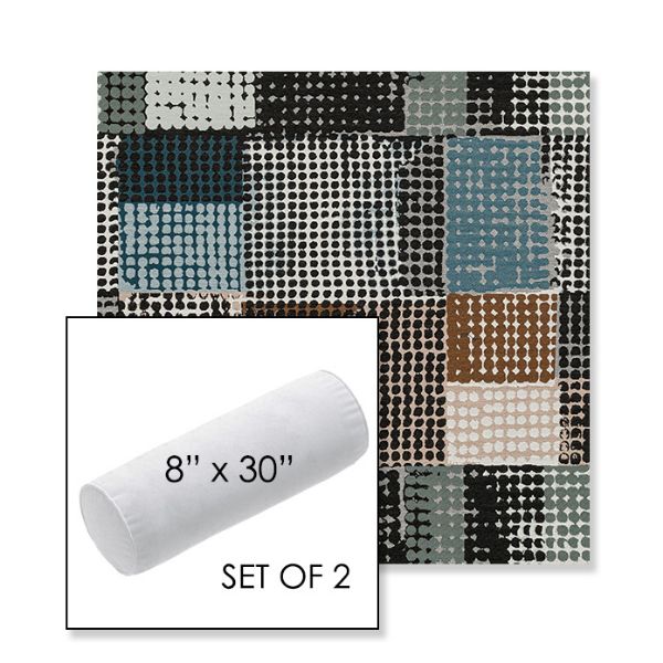 Picture of Pop Fizz | Set of 2 | 8" x 30" Sunbrella Outdoor Bolster Pillows with Premium Inserts
