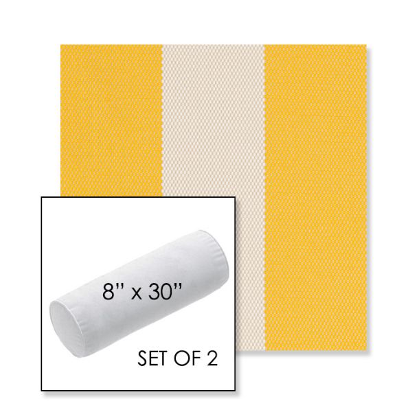 Picture of Rothko Lemonade | Set of 2 | 8" x 30" Sunbrella Outdoor Bolster Pillows with Premium Inserts