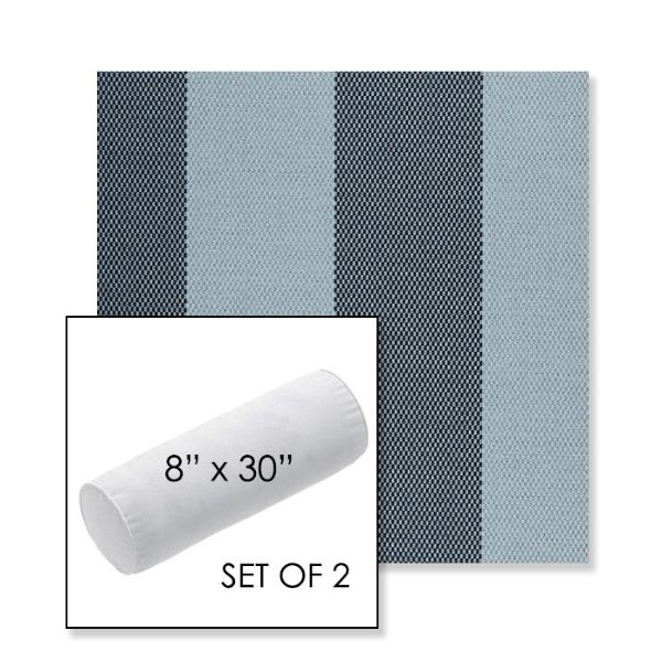 Picture of Rothko Oceanfront | Set of 2 | 8" x 30" Sunbrella Outdoor Bolster Pillows with Premium Inserts