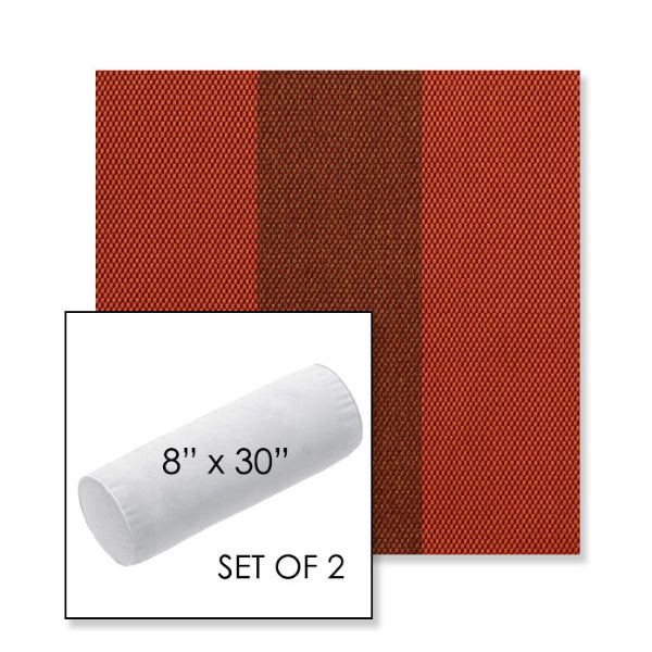 Picture of Rothko Whiskey Ginger | Set of 2 | 8" x 30" Sunbrella Outdoor Bolster Pillows with Premium Inserts