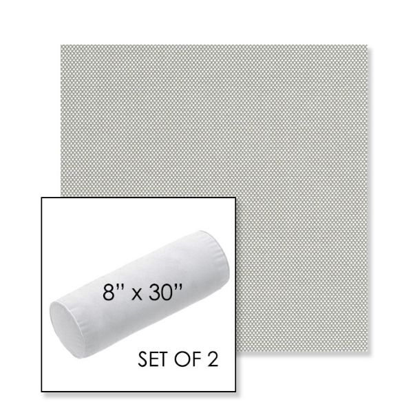 Picture of Sailcloth Seagull | Set of 2 | 8" x 30" Sunbrella Outdoor Bolster Pillows with Premium Inserts