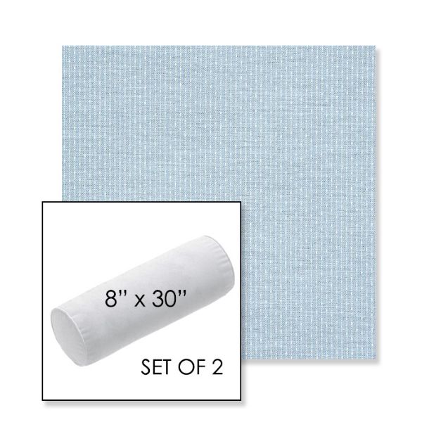 Picture of Solo Ocean | Set of 2 | 8" x 30" Sunbrella Outdoor Bolster Pillows with Premium Inserts