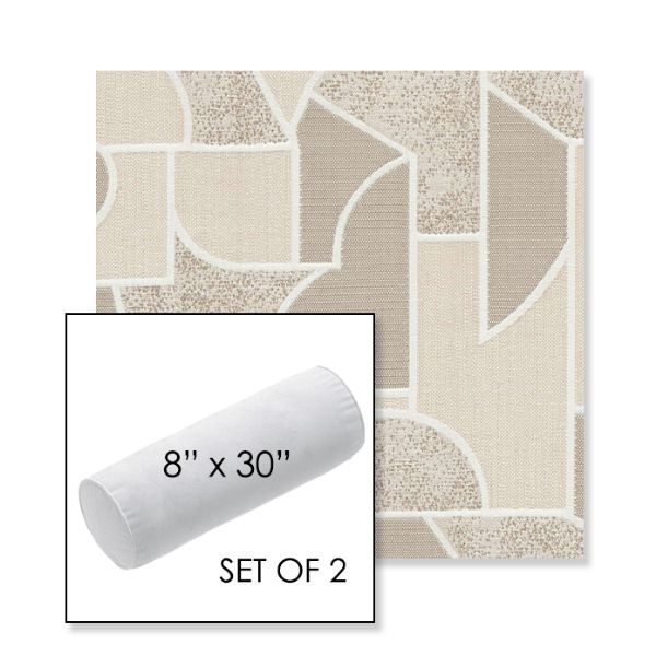 Picture of Territory Alum | Set of 2 | 8" x 30" Sunbrella Outdoor Bolster Pillows with Premium Inserts