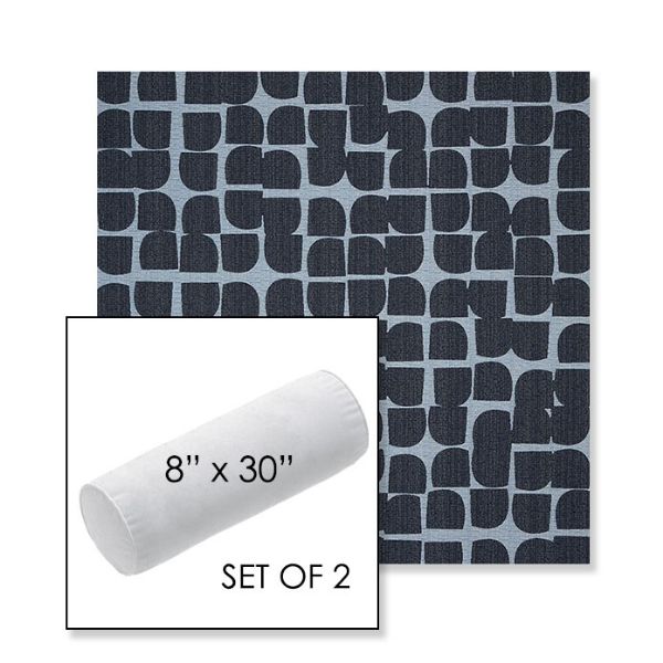 Picture of Toggle Blueprint | Set of 2 | 8" x 30" Sunbrella Outdoor Bolster Pillows with Premium Inserts