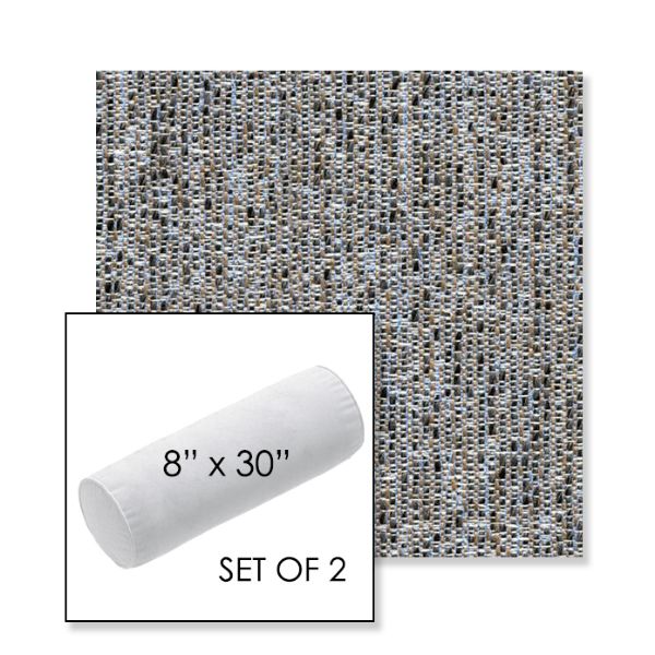 Picture of Tundra Atlantis | Set of 2 | 8" x 30" Sunbrella Outdoor Bolster Pillows with Premium Inserts