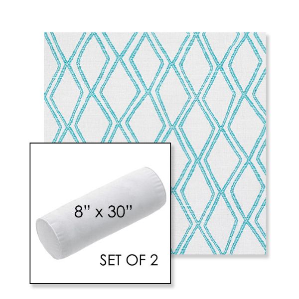 Picture of Voyage Breeze | Set of 2 | 8" x 30" Sunbrella Outdoor Bolster Pillows with Premium Inserts