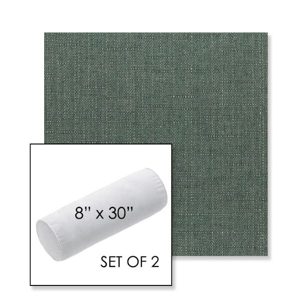 Picture of Willa Aloe | Set of 2 | 8" x 30" Sunbrella Outdoor Bolster Pillows with Premium Inserts