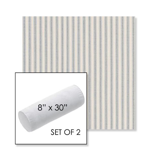 Picture of William Coast | Set of 2 | 8" x 30" Sunbrella Outdoor Bolster Pillows with Premium Inserts