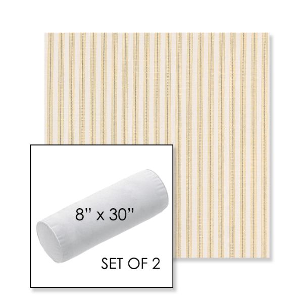 Picture of William Dijon | Set of 2 | 8" x 30" Sunbrella Outdoor Bolster Pillows with Premium Inserts