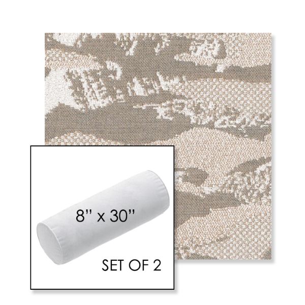 Picture of Yama Fuji | Set of 2 | 8" x 30" Sunbrella Outdoor Bolster Pillows with Premium Inserts
