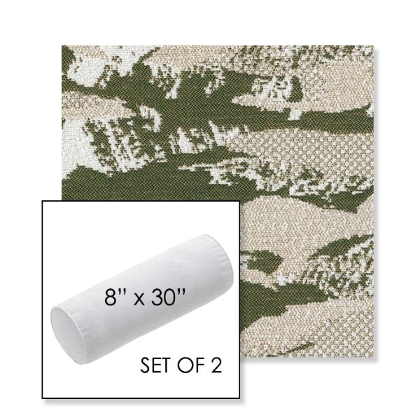 Picture of Yama Tanada | Set of 2 | 8" x 30" Sunbrella Outdoor Bolster Pillows with Premium Inserts