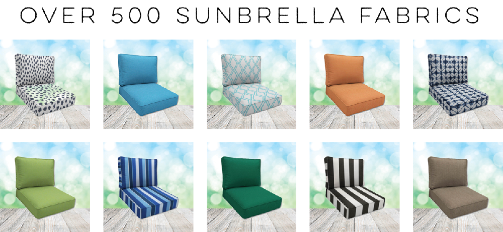 Custom Outdoor Cushions in quality outdoor fabrics