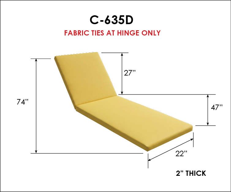 Chaise Lounge Add A Pad Thin Style Chaise Lounge Cushion