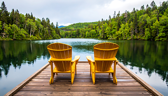 Order Adirondack Chair Cushions in Sunbrella Fabrics for Your Chairs by The Lake