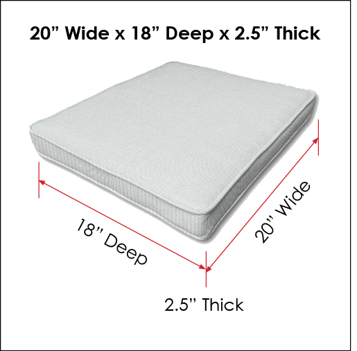 Boxed Patio Dining Chair Seat Cushion 20 x 18