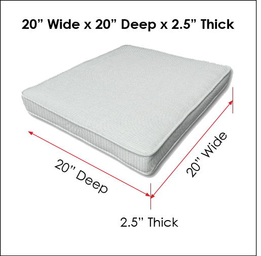 Boxed Patio Dining Chair Seat Cushion 20 x 20