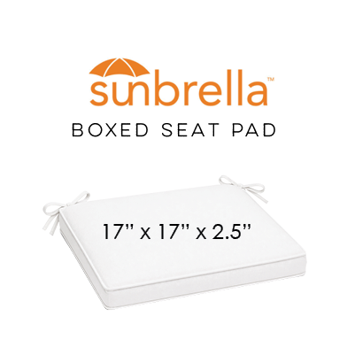 Adena Canvas | Sunbrella® 17" x 17" Outdoor Dining Cushion Boxed