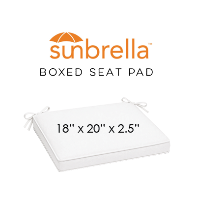 18" x 20" x 2.5" Thick Outdoor Dining Chair Seat Cushion – Sunbrella® Fabrics