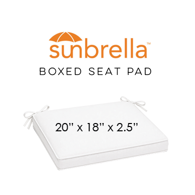 20" x 18" x 2.5" Thick Outdoor Dining Chair Seat Cushion – Sunbrella® Fabrics