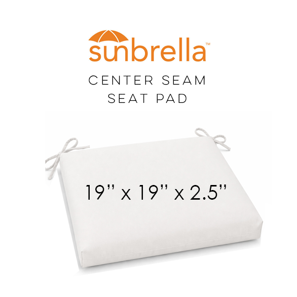 Center Seam Patio Dining Chair Cushion - 19" x 19" x 2.5"