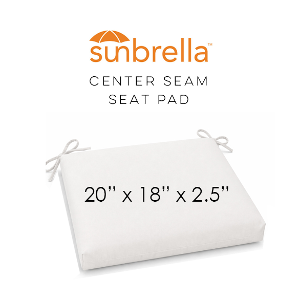 Center Seam Patio Dining Chair Cushion - 20" x 18" x 2.5"
