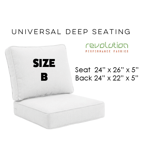 Custom Cushions in Revolution Outdoor Fabrics
