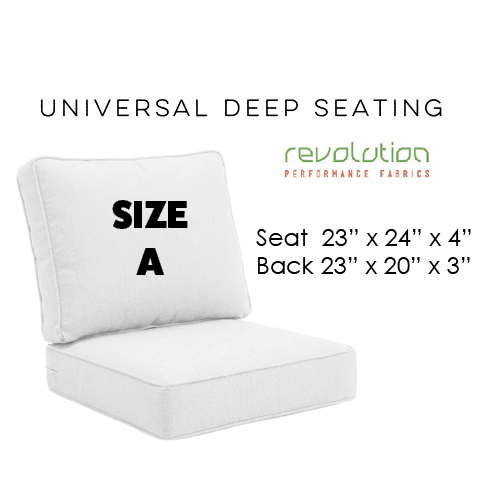 Custom Outdoor Cushions in Revolution Fabrics