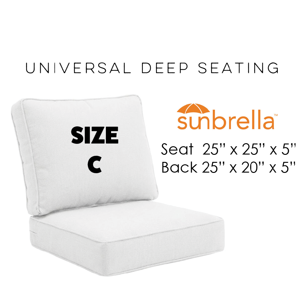 Universal Deep Seating Patio Chair Cushions