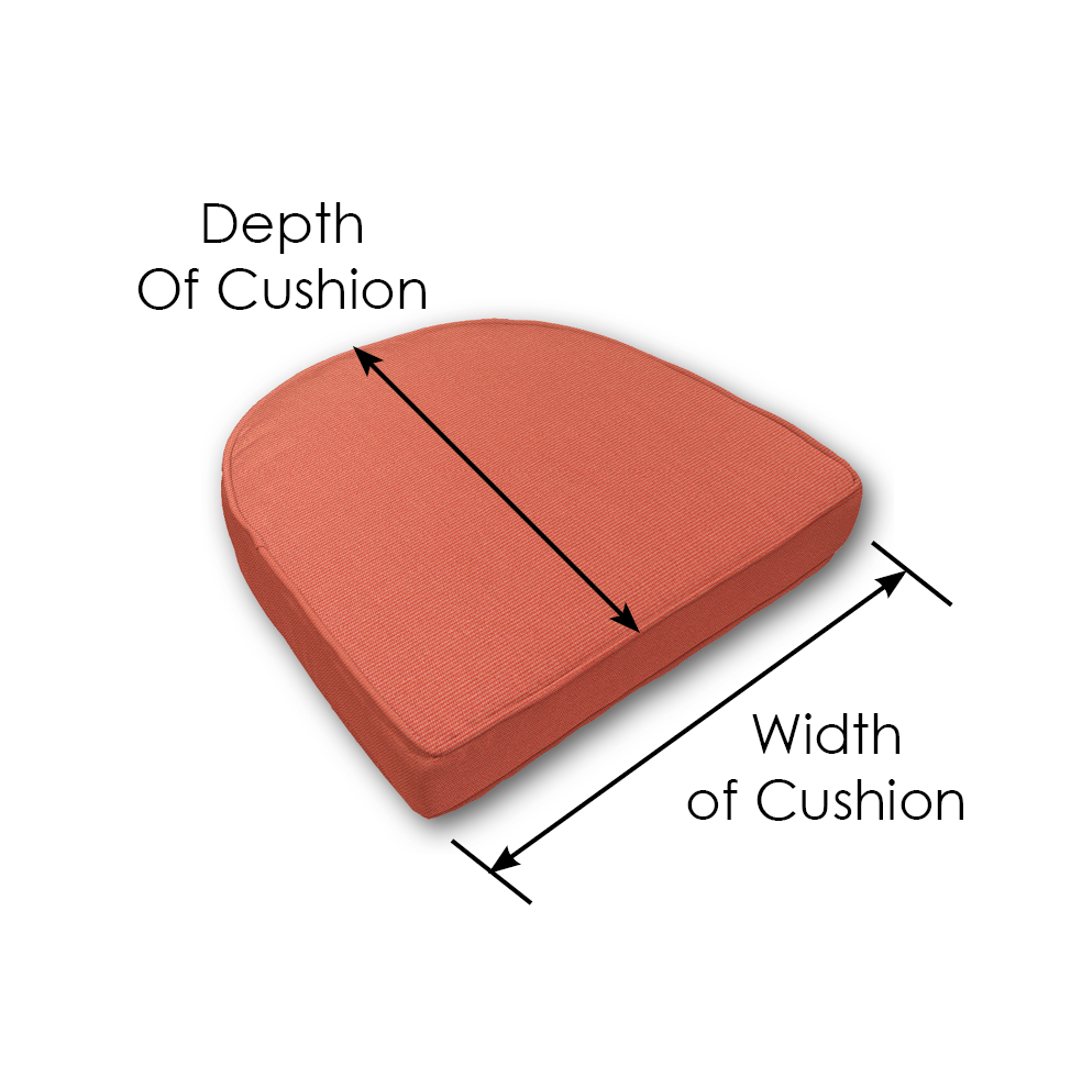 Boxed Contoured Wicker Patio Chair Seat Cushions