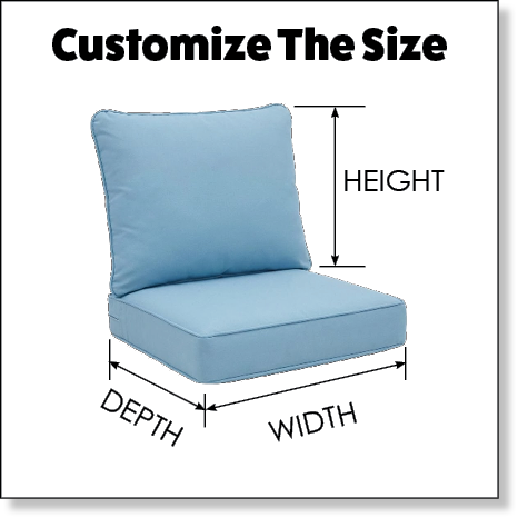 Customize The Size of your Custom Outdoor Cushions