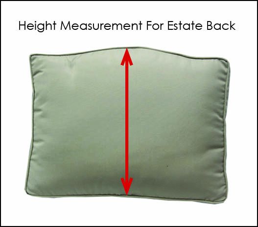 How to Measure estate back cushion