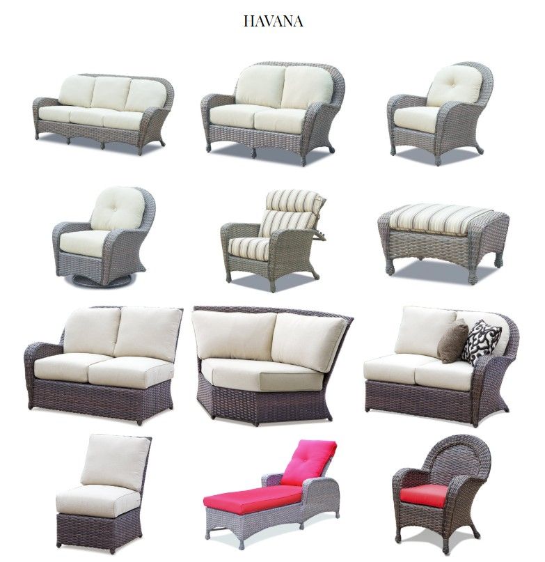 REplacement cushions for Erwin & Sons Havana Wicker Furniture