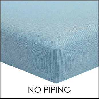 Choice of Piping or No Piping for Custom Patio Cushions