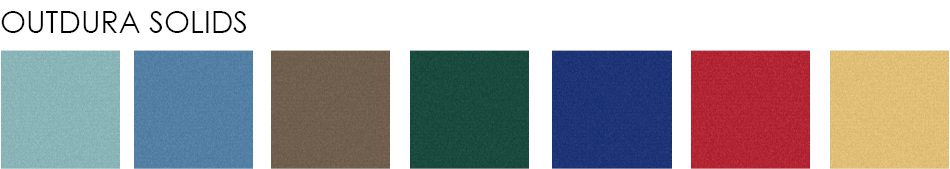 Custom Outdoor Cushions in Outdura Outdoor Fabrics
